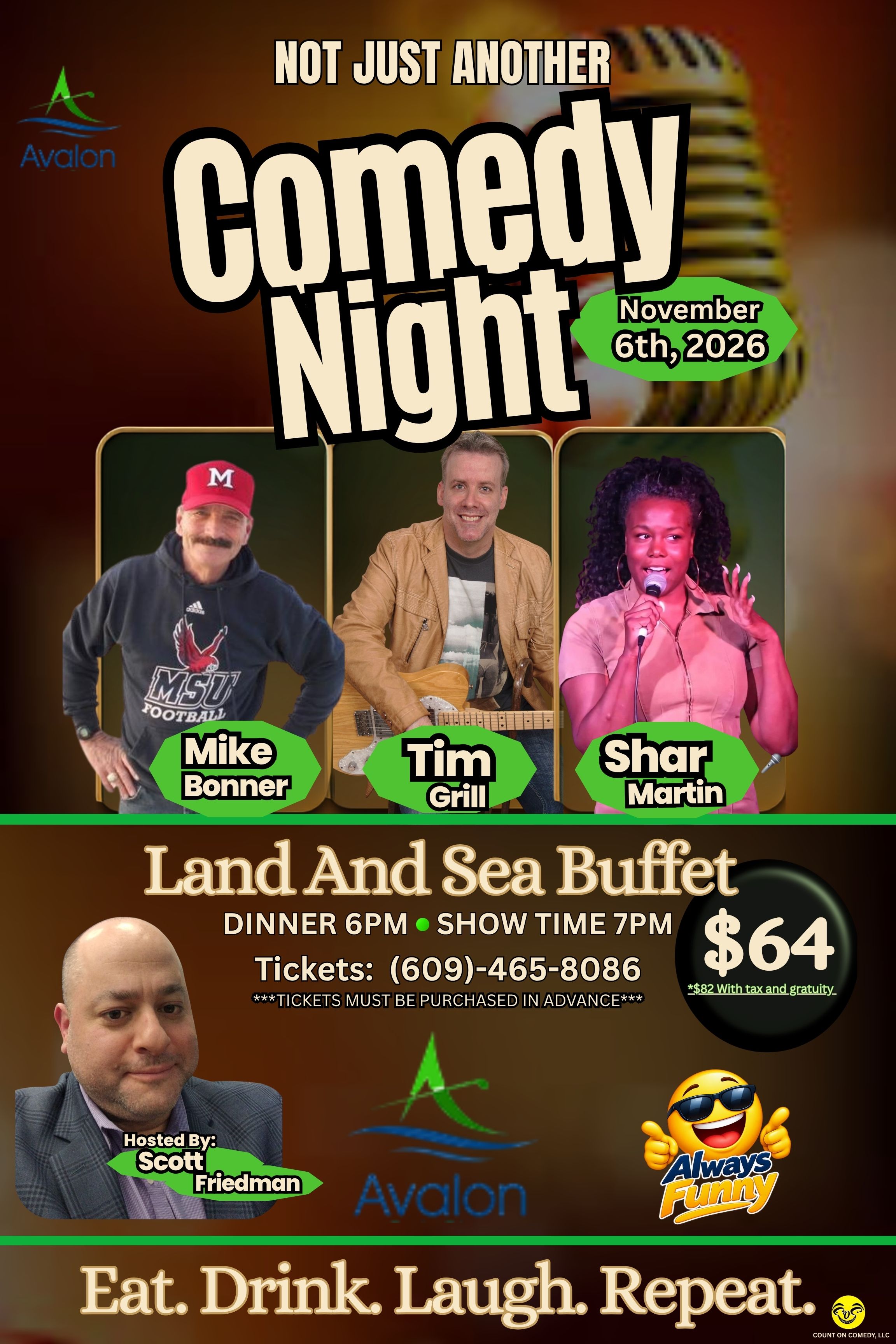 Comedy show flyer 24X36